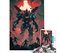 Puzzle géant de 1000 pièces pour Adultes Combat de Robots géants Jeu Anti-Stress Défi Unique et Stimulant (38x52cm)