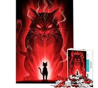 Puzzle géant de 1000 pièces représentant Un Chat géant et Son Ombre Un Jeu éducatif et éducatif pour Toute la Famille idéal pour décorer Un Mur et Offrir en Cadeau aux Femmes et aux Hommes (50x75cm)