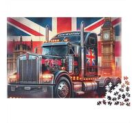 Puzzle géant de camions américains,1000 pièces,Carton Premium,Anti-Stress,activité de Groupe, pour Adultes,familles,Couples et passionnés.Dimensions:70x50cm.