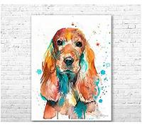 Puzzle géant en Papier à Faire soi-même, Chien Adulte, 300 pièces, Cocker Anglais, Autocollant Mural, 38 x 26 cm