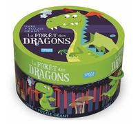 Puzzle géant & livre - la forêt des dragons vert TU