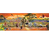 Melissa & Doug Puzzle de sol Safari 100 pièces Multicolore