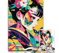 Puzzle Geisha Japonais 1000 pièces pour Adolescents idéal comme Cadeau pour Toute la Famille à partir de 14 Ans (50x75cm)