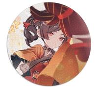 Puzzle Genshin Impact 1000 pièces, Puzzle Rond en Papier, œuvre d'art, décoration, Jouet Intelligent pour Jeux d'intérieur en Famille, 1000 pièces (67,5x67,5cm)