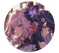 Puzzle Genshin Impact 1000 pièces Rond pour Adultes. Design Complexe pour Adolescents, décoration DIY et Divertissement Stimulant pour Le Cerveau. 67,5 x 67,5 cm.