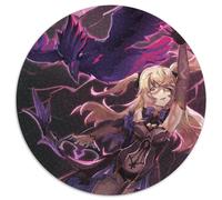 Puzzle Genshin Impact Fischl 1000 pièces pour Adultes, Puzzle Rond 1000 pièces, Jeu Familial créatif et décoration d'intérieur, Cadeau de Noël idéal pour Les Adolescents 67,5 x 67,5 cm