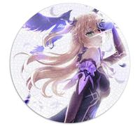 Puzzle Genshin Impact Fischl 1000 pièces, Puzzle Rond 1000 pièces pour Adultes, idéal pour la décoration intérieure, Les Anniversaires, Les fêtes et Les Cadeaux 67,5 x 67,5 cm
