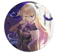 Puzzle Genshin Impact Fischl pour Adultes 1000 pièces Puzzle Rond 1000 pièces Activité familiale, Casse-tête, Décoration intérieure, Cadeau de Vacances 67,5 x 67,5 cm