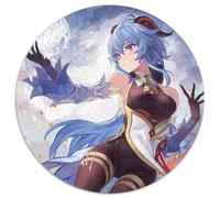 Puzzle Genshin Impact Ganyu 1000 pièces, Puzzle Rond 1000 pièces pour Adultes, idéal pour la décoration intérieure, Les Anniversaires, Les fêtes et Les Cadeaux 67,5 x 67,5 cm