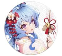 Puzzle Genshin Impact Ganyu 1000 pièces Puzzle Rond de 1000 pièces Parfait pour s'amuser en Famille à Noël, Thanksgiving, Les Anniversaires et Pâques 67,5 x 67,5 cm