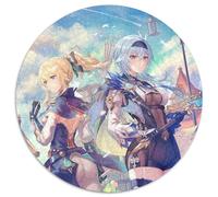 Puzzle Genshin Impact Jean pour Adultes 1000 pièces Puzzles pour Adultes Casse-tête Stimulant, Activité familiale, Décoration intérieure, Cadeau de Vacances 67,5 x 67,5 cm
