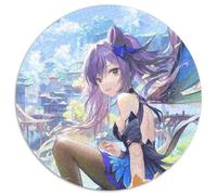 Puzzle Genshin Impact Keqing 1000 pièces pour Adultes, Puzzle Rond 1000 pièces, activité familiale, décoration d'intérieur, Cadeau de Vacances 67,5 x 67,5 cm