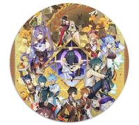 Puzzle Genshin Impact Xiangling 1000 pièces pour Adultes, Puzzle Rond 1000 pièces, Jeu Familial créatif et décoration d'intérieur, Cadeau de Noël idéal pour Les Adolescents 67,5 x 67,5 cm