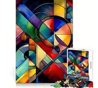 Puzzle géométrique Abstrait et coloré de 1000 pièces pour Adolescents : Un pour Noël ! (50x75cm)