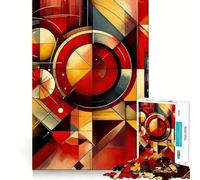 Puzzle géométrique coloré de 1000 pièces pour Adolescents Jeu Stimulant l'esprit,Assemblage sécurisé et Solide,activité Amusante en Famille (50x75cm)