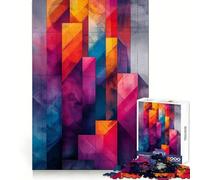 Puzzle géométrique de 1000 pièces pour Adolescents, idéal pour stimuler l'esprit et se détendre Bords Lisses, Cadeau de Noël Chic (50x75cm)