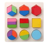 Puzzle Géométrique en Bois Coloré Intelligence Tangram Jouet Casse-tête Jeu De Bloc d'apprentissage Précoce Apprentissage Éducatif Robuste Et ÉconomiqueMode et beauté