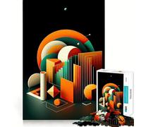 Puzzle géométrique Orbital pour Adultes, 1000 pièces, pour renforcer la mémoire, Passe-Temps à la Maison, Bords Nets, Cadeau élégant (38x26cm)