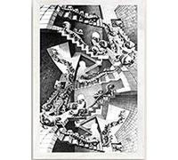 Puzzle géométrique surréaliste Escher 1000 pièces de qualité pour Adultes et Enfants, Jeu éducatif, Wq114Xz, 38 x 26 cm