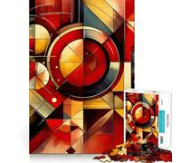 Puzzle géométrique Vibrant de 1000 pièces,Jeu créatif et Intelligent,découpe Nette,Composants Robustes,Format Voyage, (38x26cm)