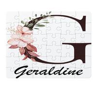 Puzzle Geraldine | 30 Pièces 24 × 19 cm Carton Brillant 2 mm | Message à Reconstituer Annonce Surprise | Cadeau Anniversaire Noël