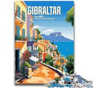 Puzzle Gibraltar Méditerranée pour Adolescents, 1 000 pièces, Jouet éducatif et décompressant, décoration Parfaite (50x75cm)