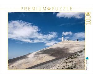 Puzzle · Gipfel des Mont Ventoux (1.910 m), ce | Kalksteingipfel mit Sendeturm unter weitem blauem Himmel · 1000 pièces · Format assemblé 64 × 48 cm · CALVENDO Puzzle