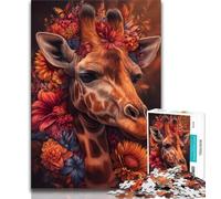 Puzzle Girafe 1000 pièces pour Adolescents, Jeu éducatif, défi, décoration d'intérieur Unique et Cadeaux (38x26cm)