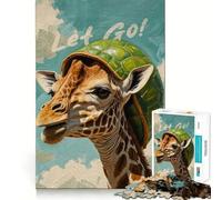 Puzzle Girafe à Coquillage 1000 Pièces Adultes Cadeau Jeu de réflexion Jeu d'adresse Silencieux et Amusant Design raffiné Cadeau Exquis 38x52cm
