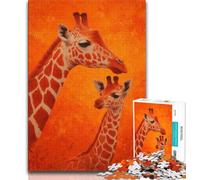 Puzzle Girafe Africaine 1000 pièces pour Adultes et Adolescents, Jeu éducatif, Jouet, décoration d'intérieur Unique et Cadeaux 38x26cm