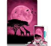 Puzzle Girafe Africaine 1000 Pièces pour Adultes, Jeux d'Activités Familiales, Jouet DIY pour Décoration Murale (38x26cm)