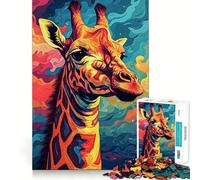Puzzle Girafe des Highlands Vibrant 1000 pièces Jeu de Concentration mentale Découpe de précision Bords Lisses Jeu de Construction de Liens significatifs (50x75cm)