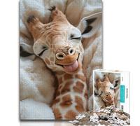 Puzzle Girafe endormie 1000 pièces pour Adolescents, Jeux éducatifs, décoration d'intérieur, à Offrir en Cadeau à Toute la Famille (50x75cm)