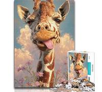 Puzzle Girafe Fantastique 1000 Pièces pour Adultes et Ados, pour Un Moment de détente à la Maison avec des pièces de Formes aléatoires entièrement emboîtables (38x26cm)