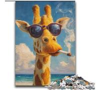 Puzzle Girafe Fumeuse pour Adultes et Ados, 2000 pièces, Jeux Éducatifs, Décoration Maison, Cadeau d'anniversaire, Décoration Murale (70x100cm)