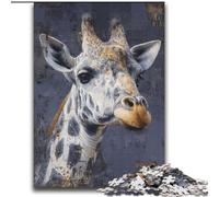 Puzzle Girafe Noir et Or 2000 Pièces pour Ados, Jeux Amusants, Chaque Pièce Est Unique - Jeu Familial Amusant et Défi (70x100cm)