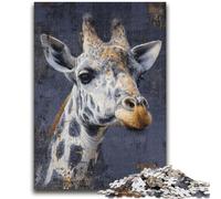 Puzzle Girafe Noir et Or pour Adultes 1000 Pièces, Jouets de Divertissement Familial Idéal comme Cadeau pour Toute la Famille 50x75cm