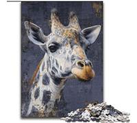 Puzzle Girafe Noir et Or pour Adultes et Adolescents, Jeu de Puzzles, pour Toute la Famille (26x38cm)