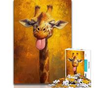 Puzzle Girafe pour Adultes, 1 000 pièces, Jeu éducatif, défi, décoration d'intérieur Unique et Cadeaux (38x26cm)