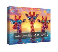 Puzzle girafe pour adultes de 1000 pièces, puzzle animal, puzzles colorés comme décoration d'intérieur