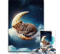 Puzzle Girafe sur la Lune pour Adultes et Adolescents, Jeu éducatif Amusant et Humoristique pour Anniversaire 50x75cm