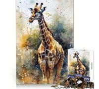 Puzzle Girafe Unique pour Adolescents 1000 Pièces Stimule la Mémoire Anti-Stress Bords Lisse Cadeau de Noël 38x52cm