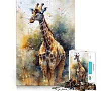 Puzzle Girafe Unique pour Adultes 1000 Pièces Smart Reason Toy Group Joy Smooth Edge Fine Art Piece 50x75cm