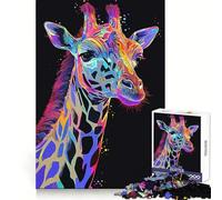 Puzzle Girafe Vintage 1000 pièces, activité Cognitive et Passe-Temps agréable, Cadenas Solide, Cadeau de Noël Unique (50x75cm)