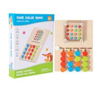 Puzzle Glissant De Correspondance De Couleurs - Jeu de Table en Bois à Billes Secouantes - Plateau de Puzzle de Tri des Couleurs - pour Garçons, Filles, Tout-Petits, Préscolaire, Voyage, Maison, Sal