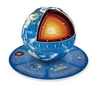 Puzzle Globe terrestre 3D pour Enfants - Modèle éducatif DIY avec Noyau Interne et Couches de Manteau, Jouets Montessori pour Apprendre la géographie, Puzzles 3D pour Les 8 à 13 Ans