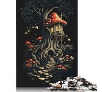 Puzzle Goblincore 1000 pièces - Maison Champignon dans The Papersre - Cadeau d'halloween pour Adultes - Jeu éducatif - Jouet de défi (75 x 50 cm)