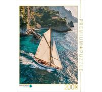 Puzzle · Goélette Classique au Large d'une côte rocheuse | 2000 pièces · Format assemblé 90 × 67 cm · CALVENDO Puzzle