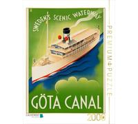 Puzzle · Göta Canal | Vintage Travel Poster: Sweden's scenic waterway · 2000 pièces · Format assemblé 90 × 67 cm · CALVENDO Puzzle
