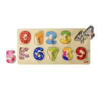 GoKi Puzzle à encastrer Apprendre à Compter - 10 pièces bois 30 x 15 cm Multicolore